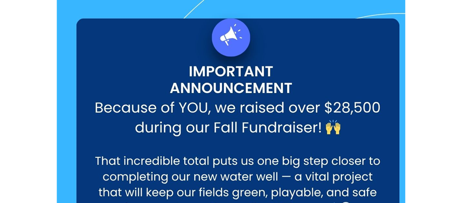 Fundraiser Update