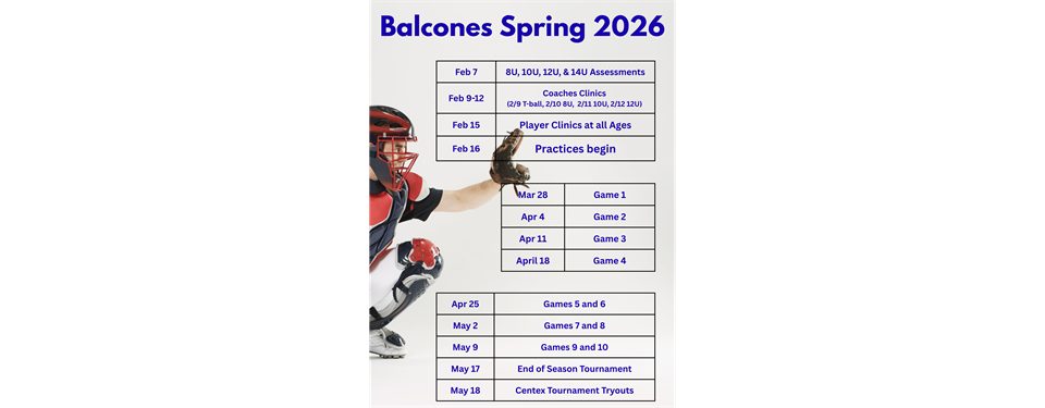 Spring 2026 Schedule